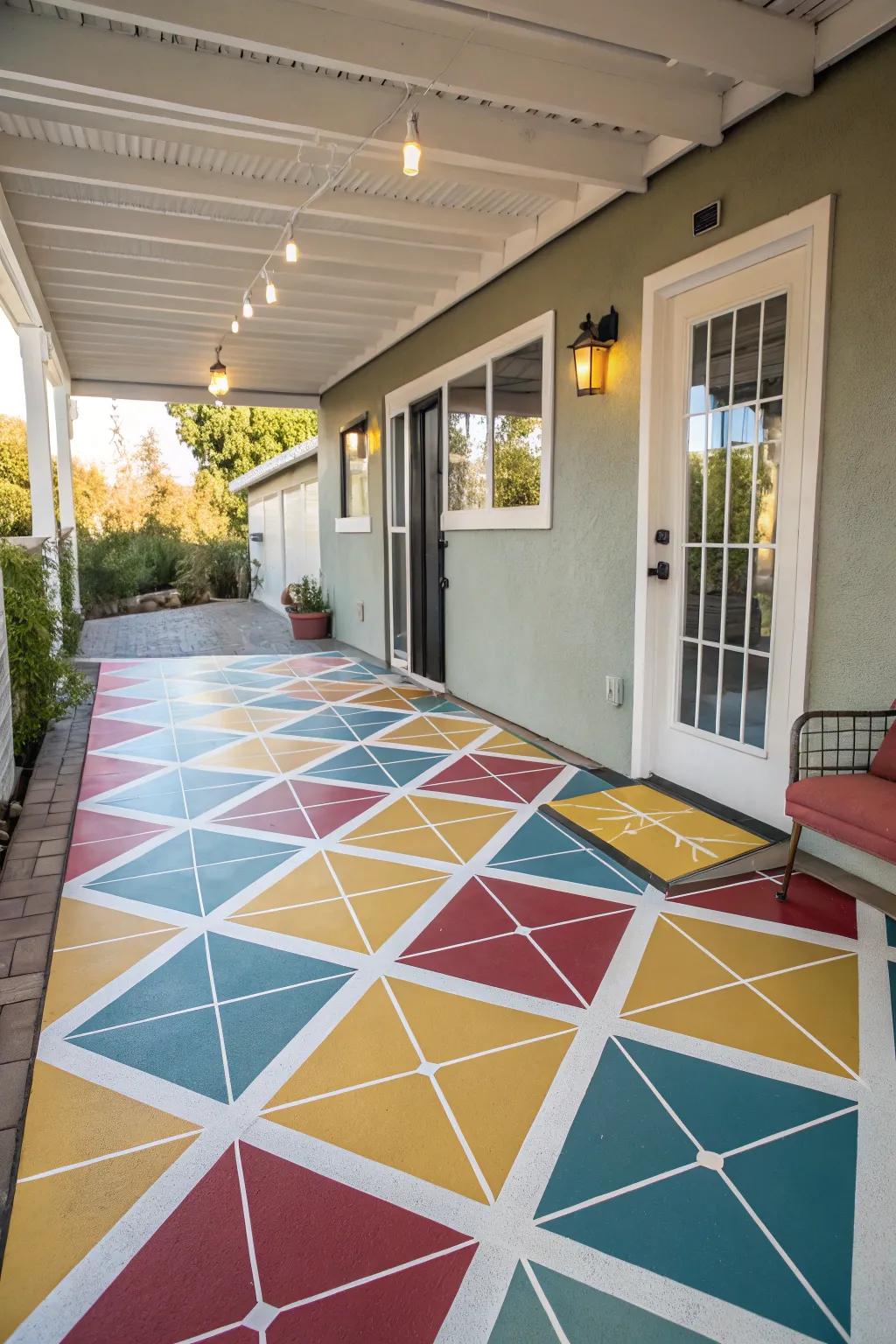 A painted surface can dramatically alter the appearance of your patio.