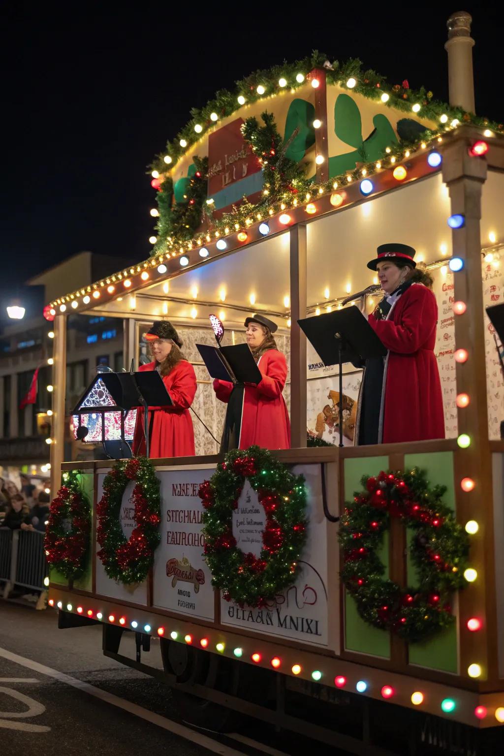 British Carols and Novelties float with classic charm.
