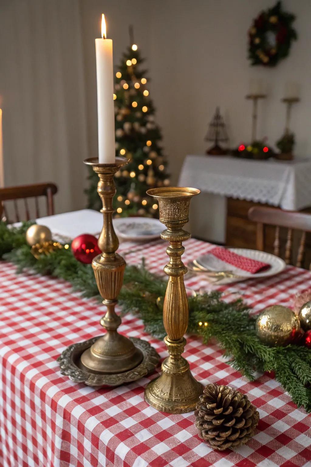 Reclaimed metal adds elegance and warmth.