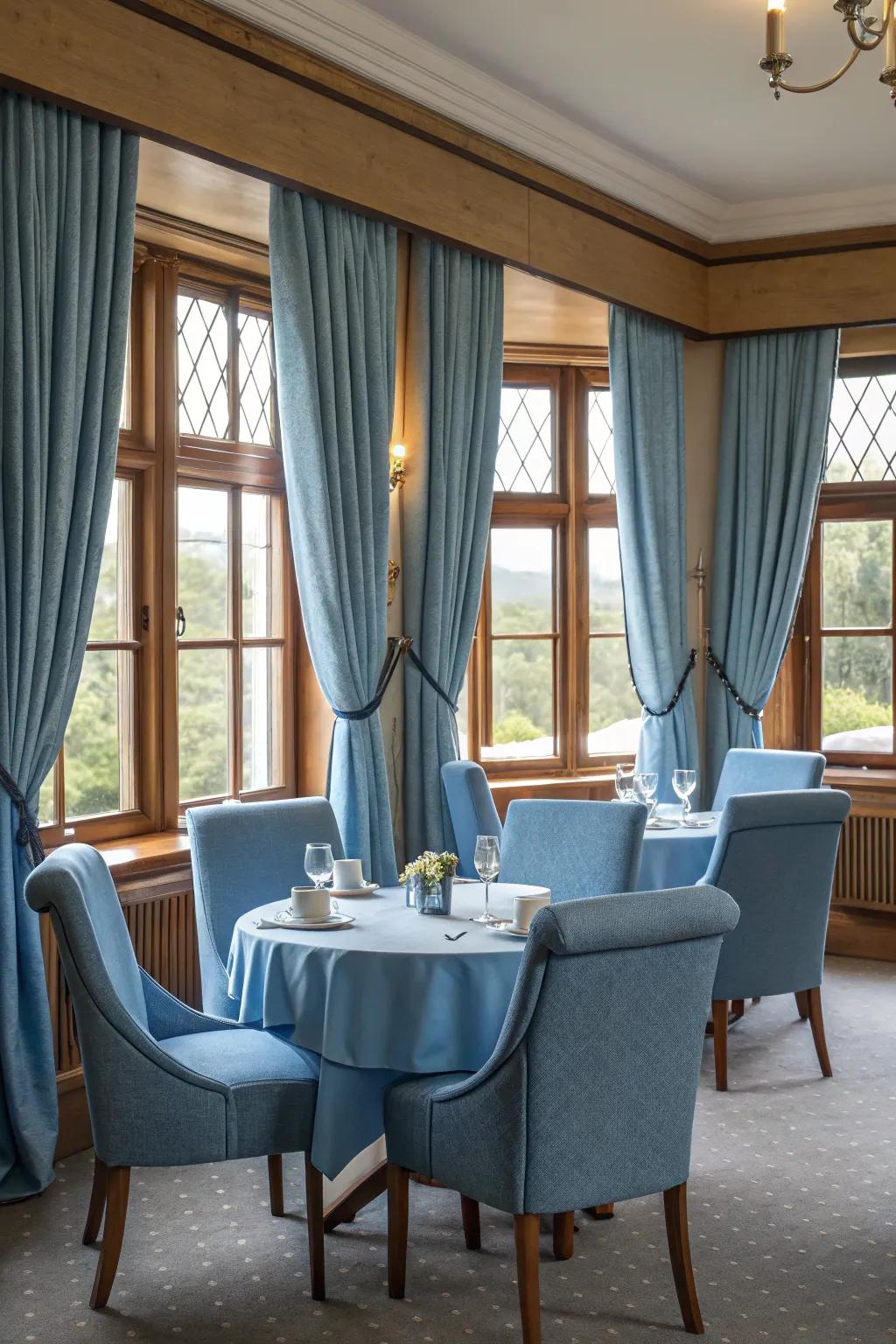 Soft azure accents introduce a splash of ocean color.