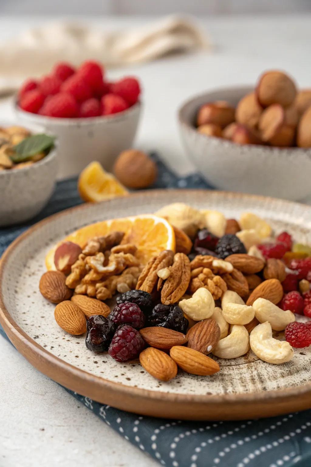 Take a crunchy and sweet journey using a nutty fun cold plate.