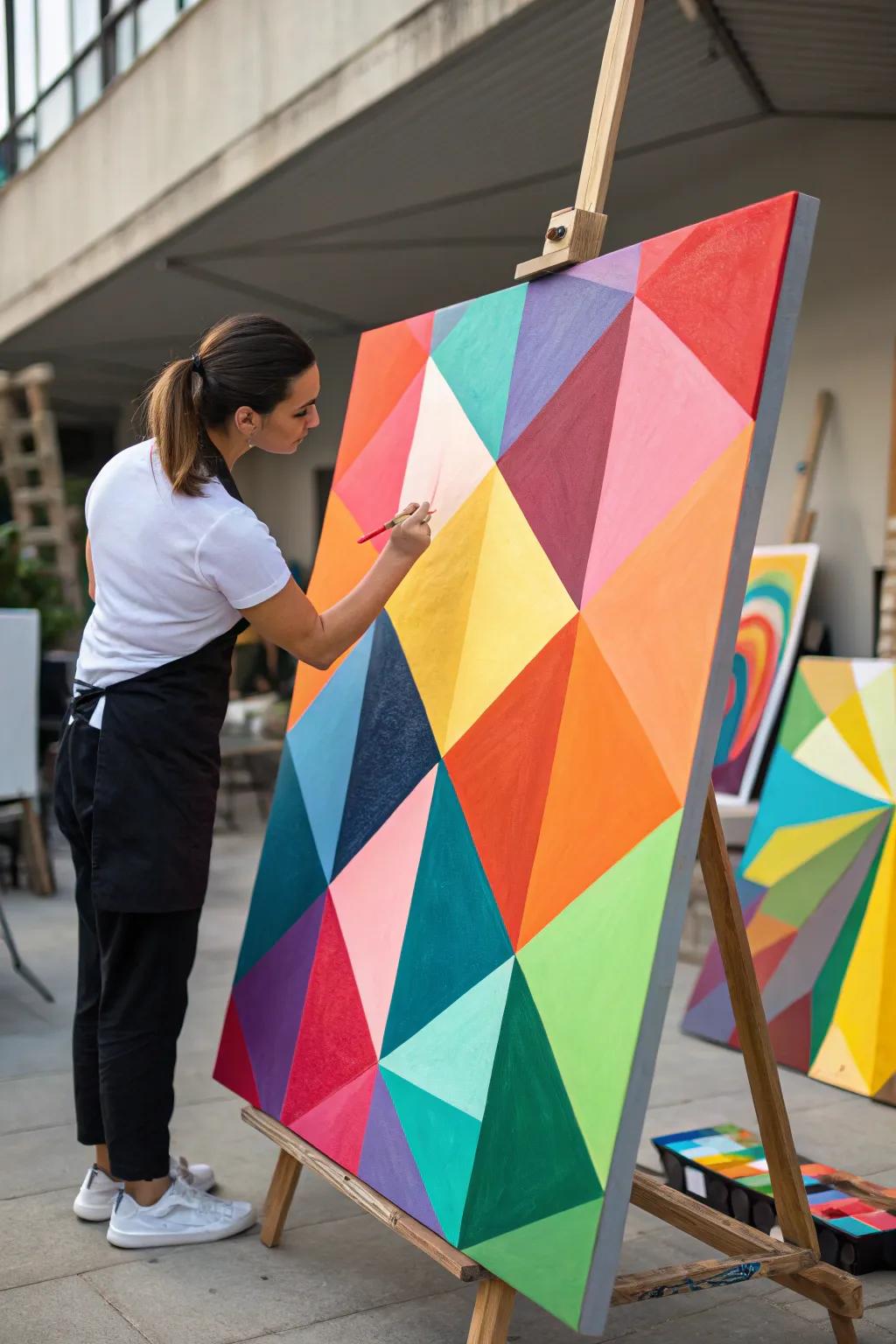 An abstract hue arrangement with unexpected hue combinations.