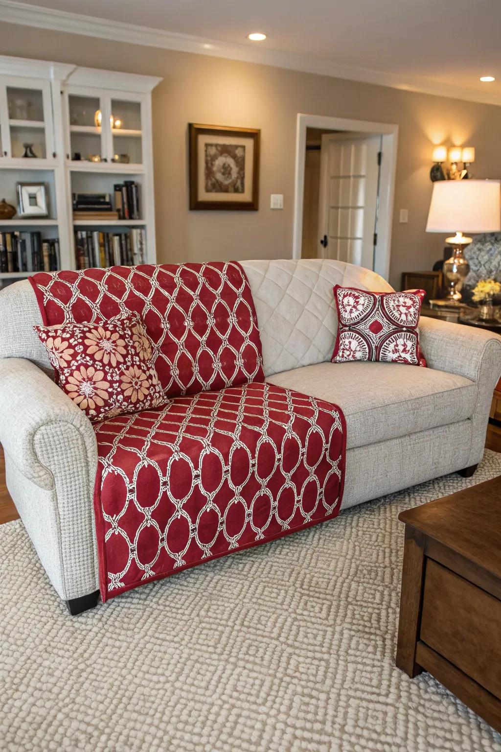 Dual-sided wraps offer versatile style options for your couch.