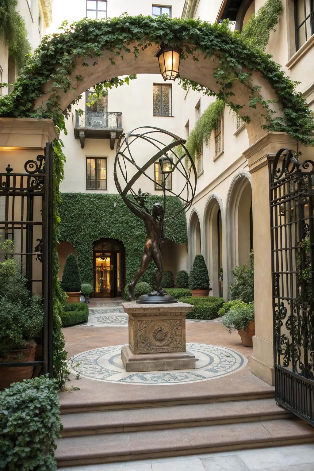 An unexpected art piece adds intrigue and personality.