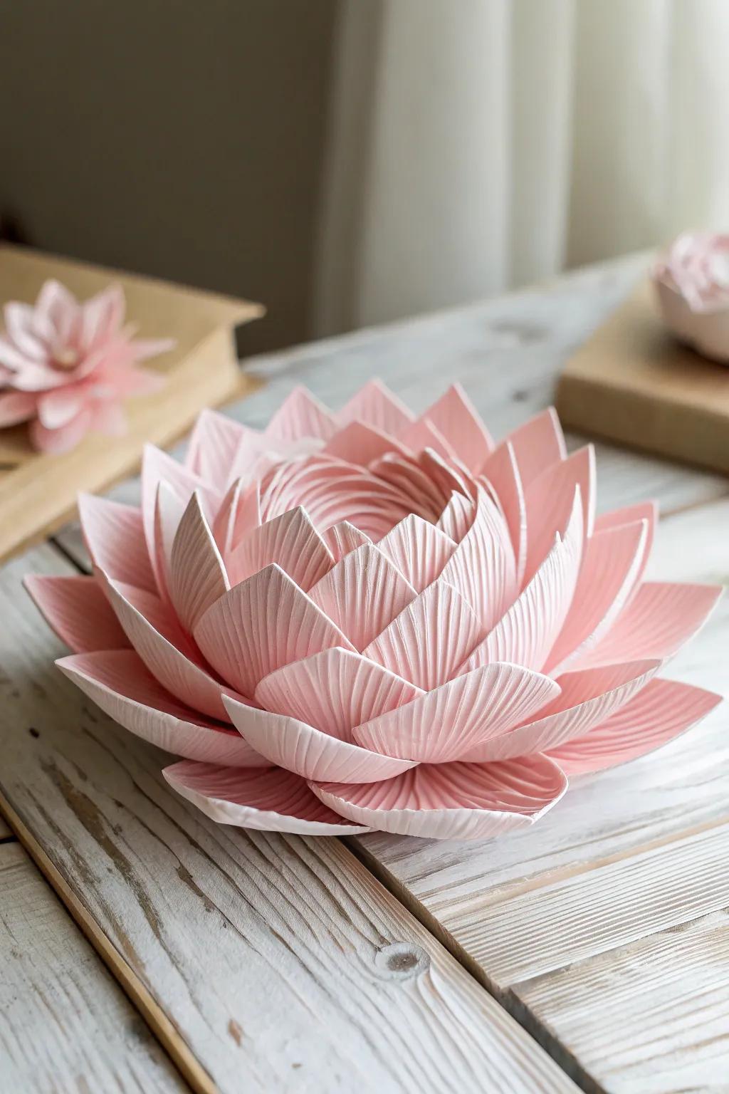 A hint of perpetual beauty with handcrafted paper blooms.