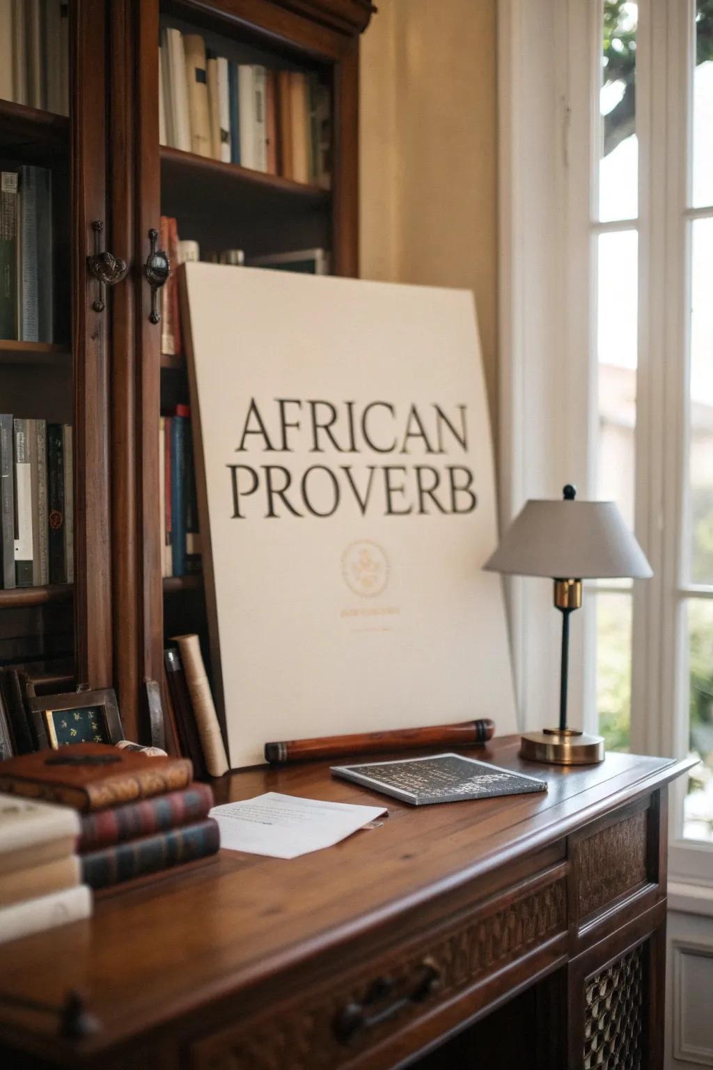 Cultural quotes bring global wisdom into your home.