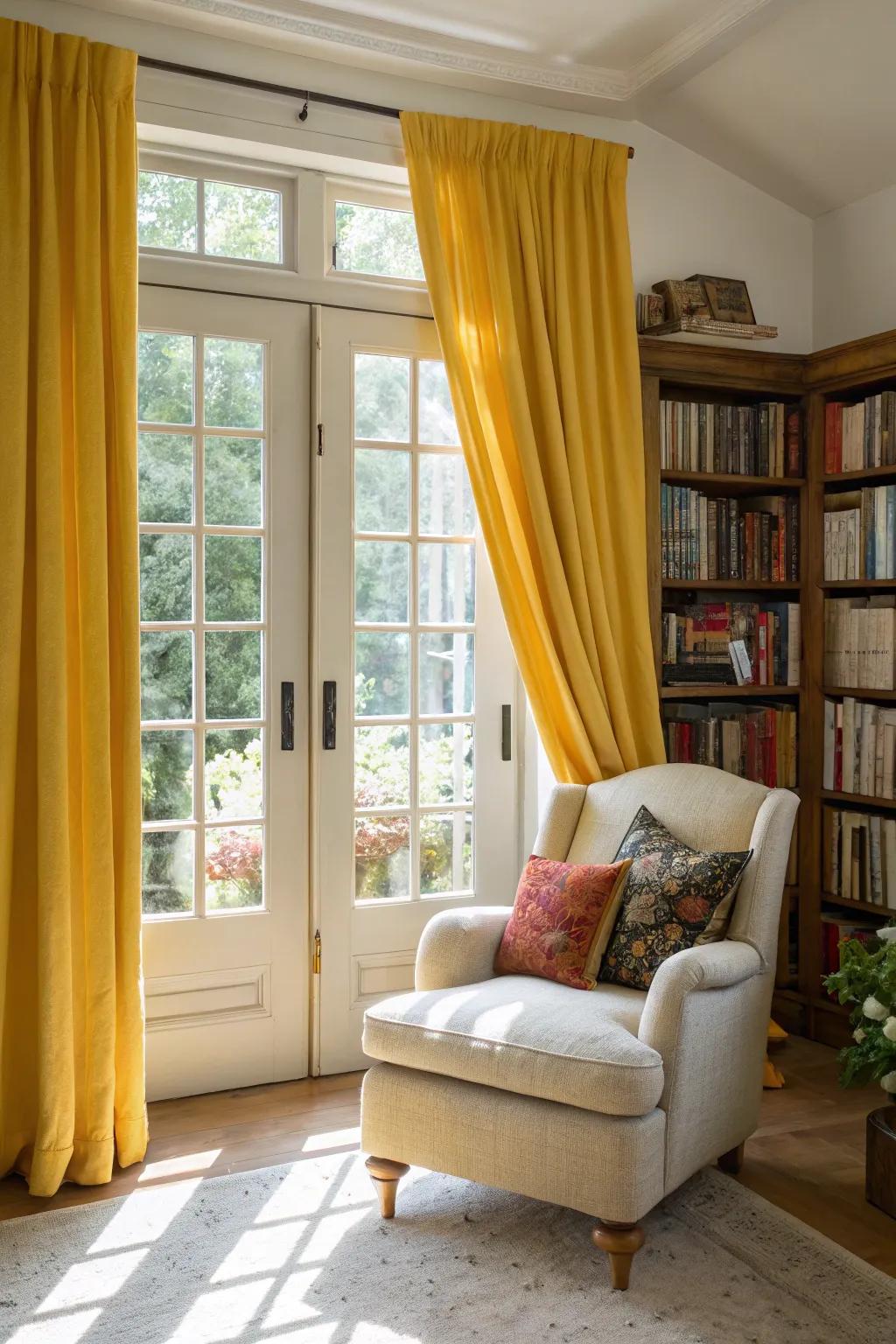 A pop of color brightens any space.