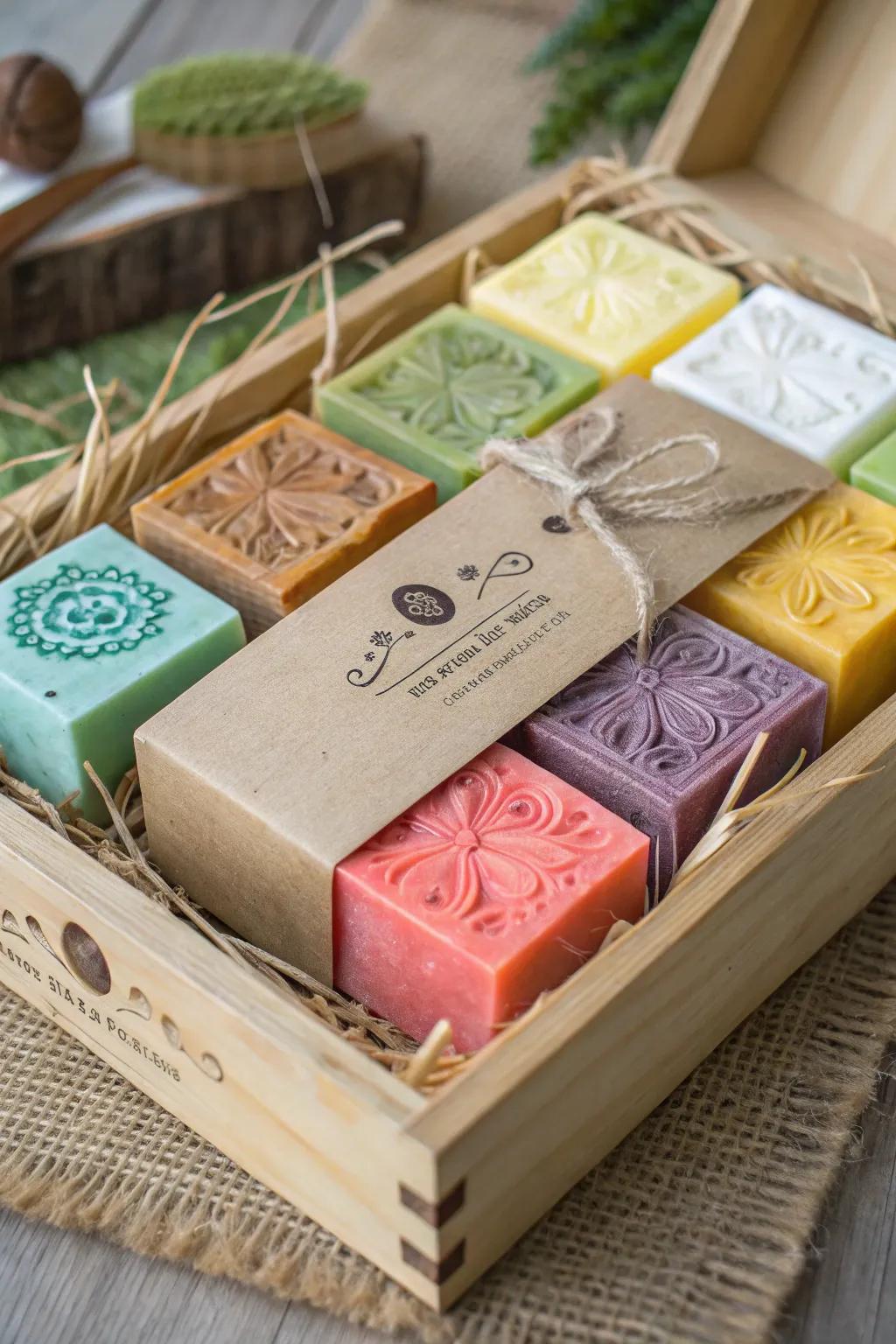 Manually crafted cleansing bars extend a luxurious and personal essence.