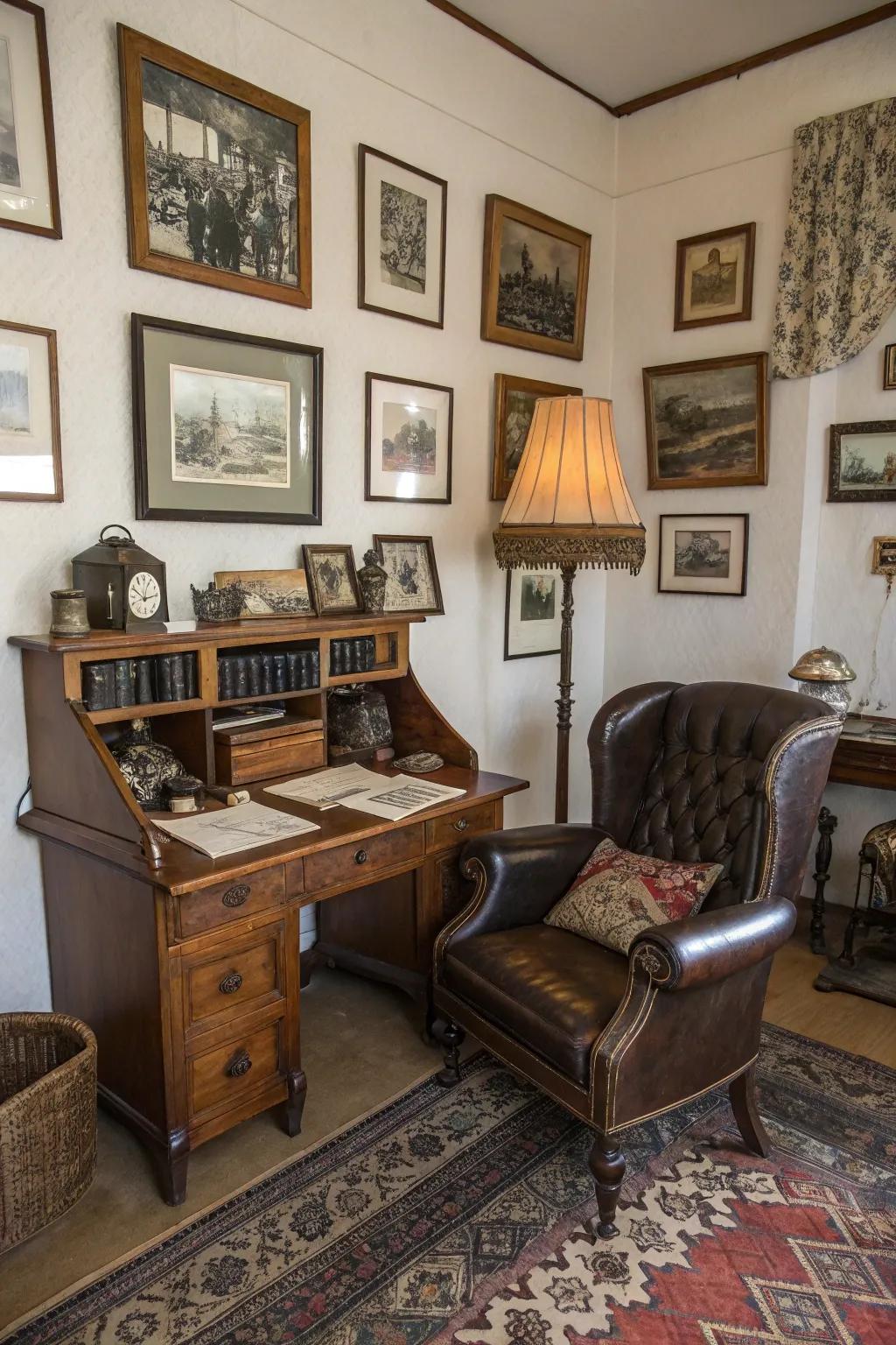 Old-fashioned pieces add charm and character.