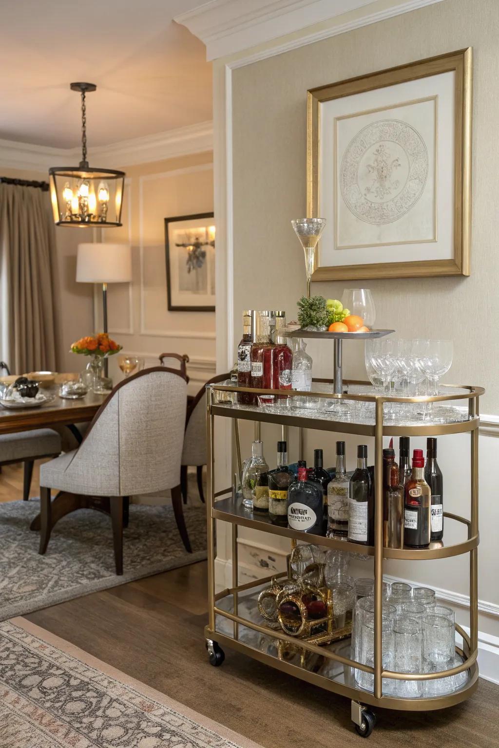 A beverage station that injects sophistication and practicality into dining events.