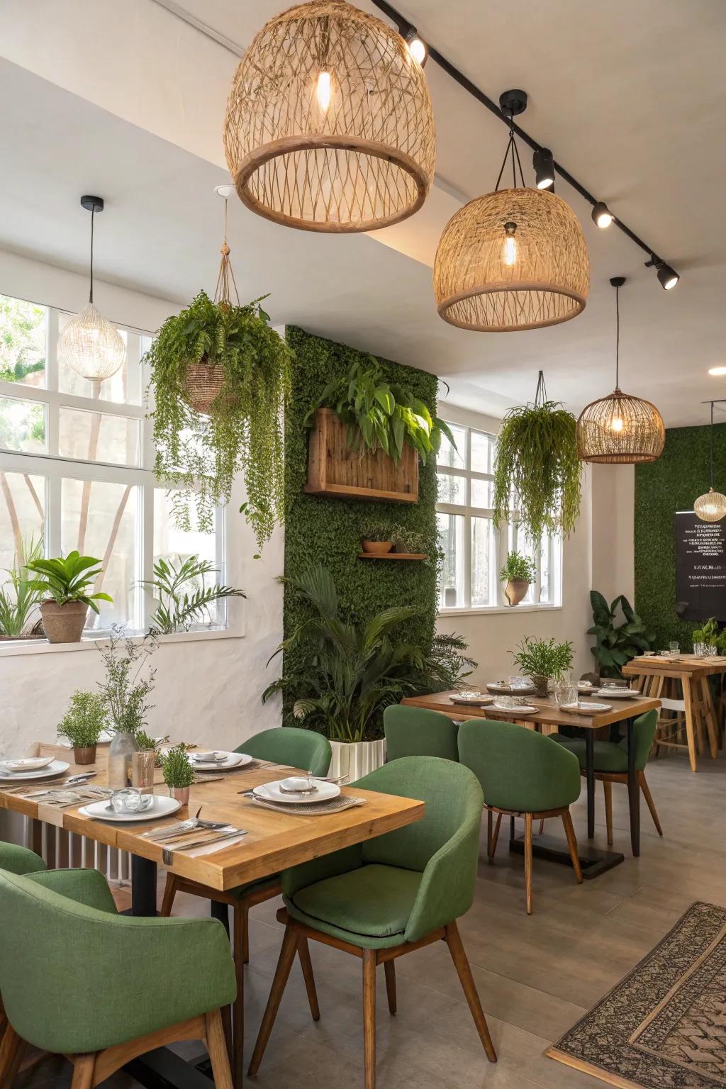 Eco-friendly fixtures offer a sustainable and fashionable lighting option.