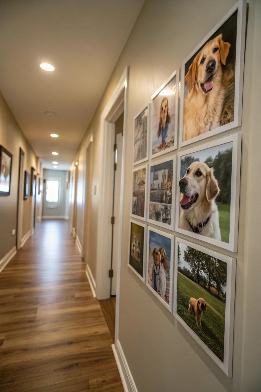 Capture memories with a charming dog photo collage.
