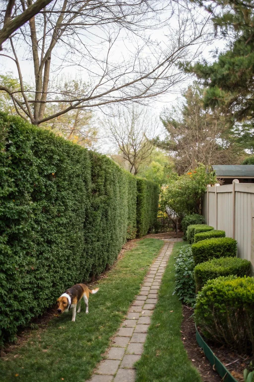 A thriving fence that presents natural beauty and seasonal transformation.