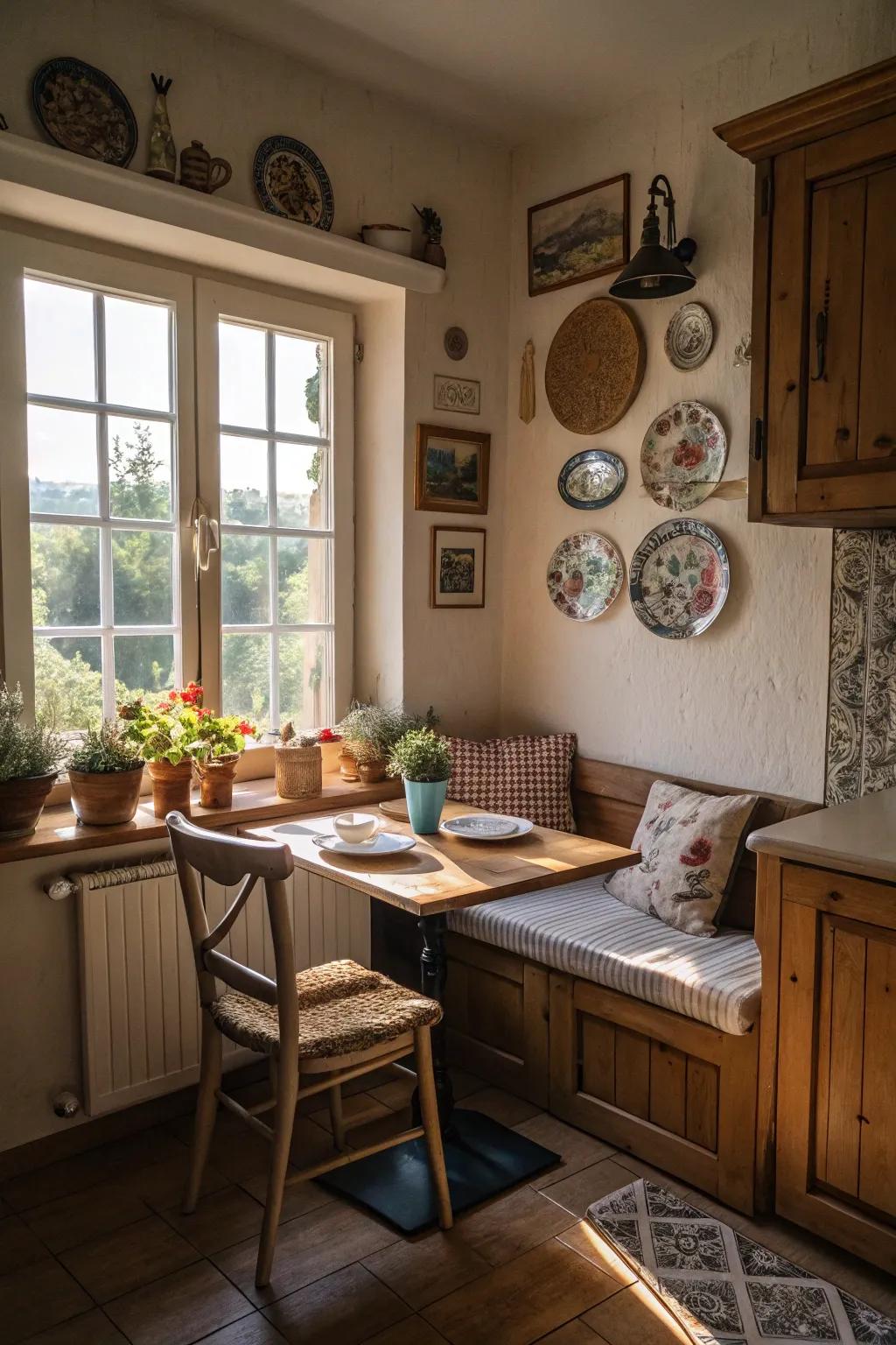 A comfortable breakfast corner that's perfect for leisurely mornings.