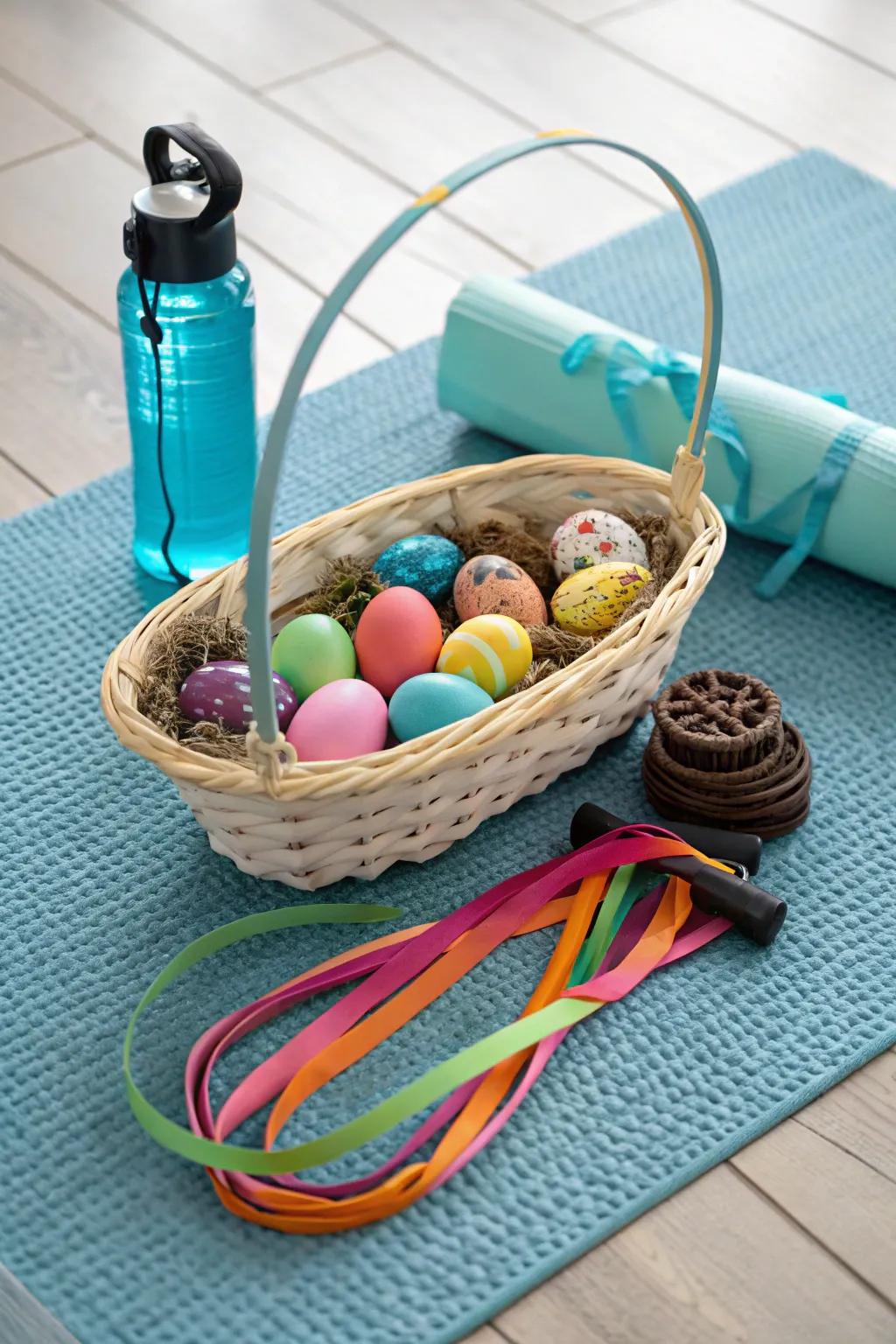 The perfect basket for fitness buffs this Easter.