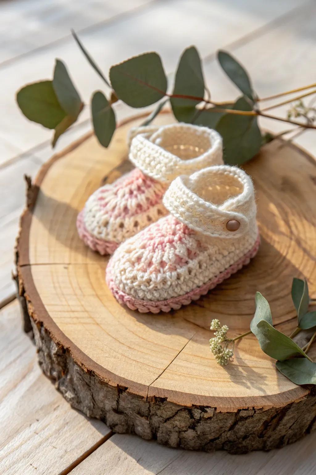 Lovable crochet infant shoes: A flawless fusion of simplicity and charm for your little treasure.