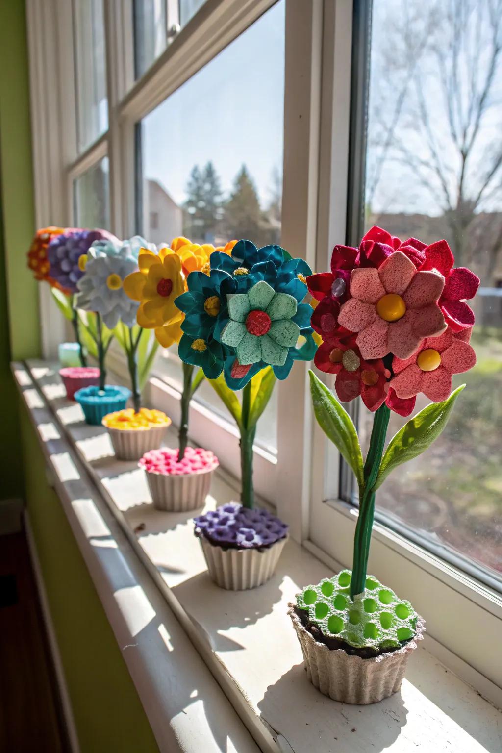 Embryo container flora art - green and endearing.