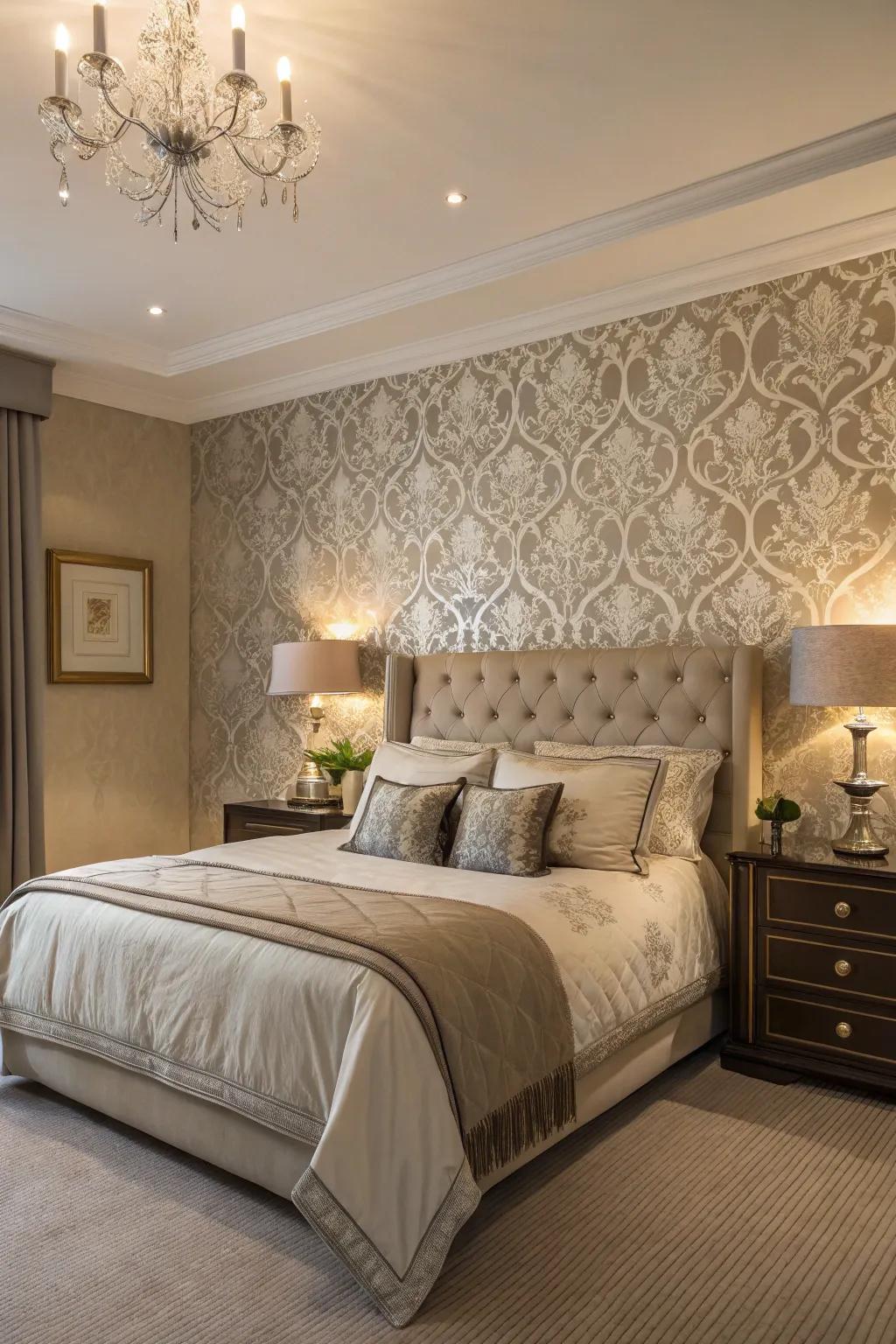 A spectacle wall injects dimension and focal intrigue.