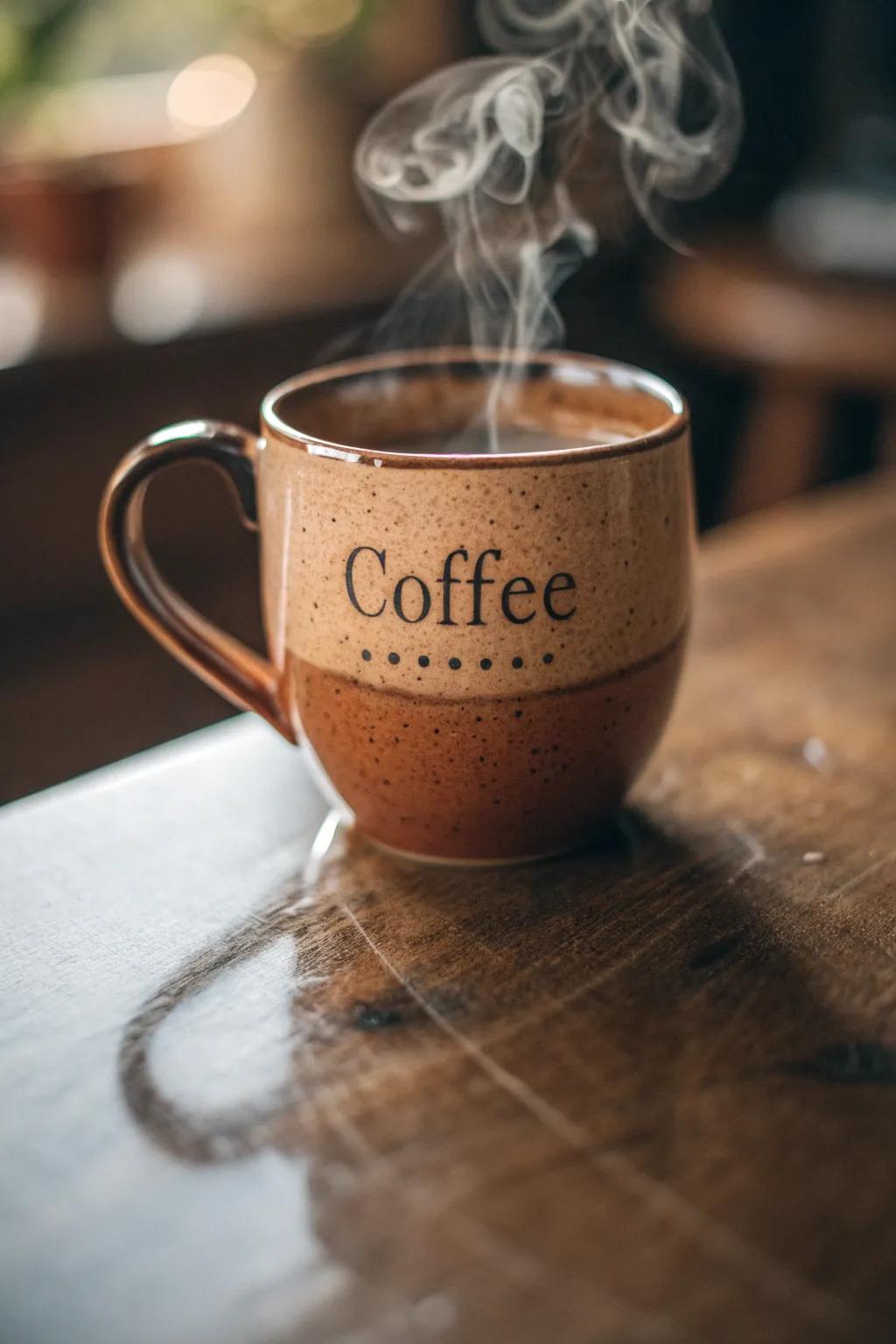 An etched mug elevates your morning routine with a touch of personalization.