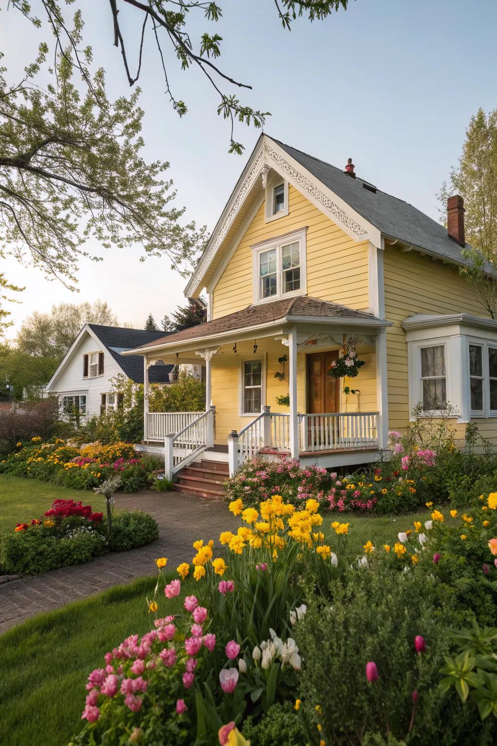 Warm yellows for a happy, inviting look.