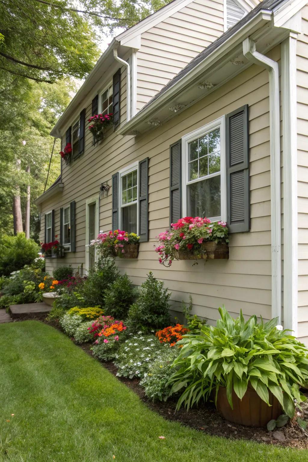 Window boxes introduce a burst of color and charm to any home.