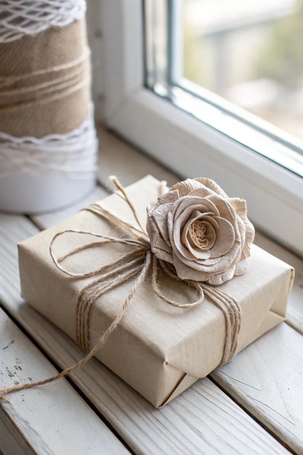 Add a touch of elegance and thoughtfulness to your gifts with handcrafted textile blossoms. 🎁🌸