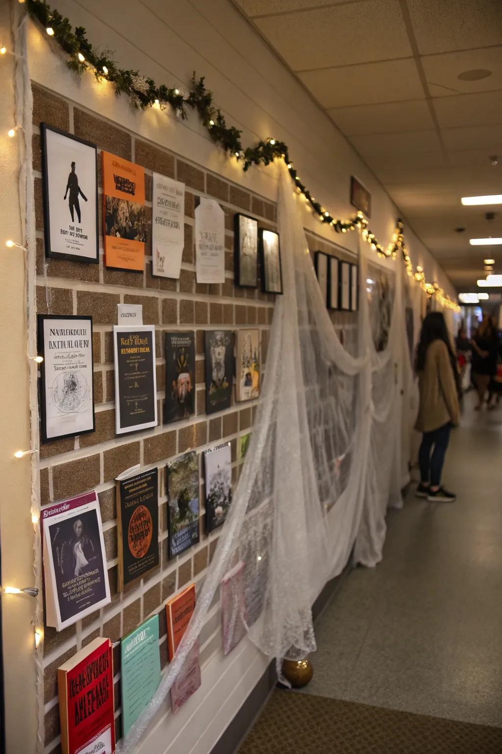 A spooky enchanted literary hideaway inspired bulletin board.
