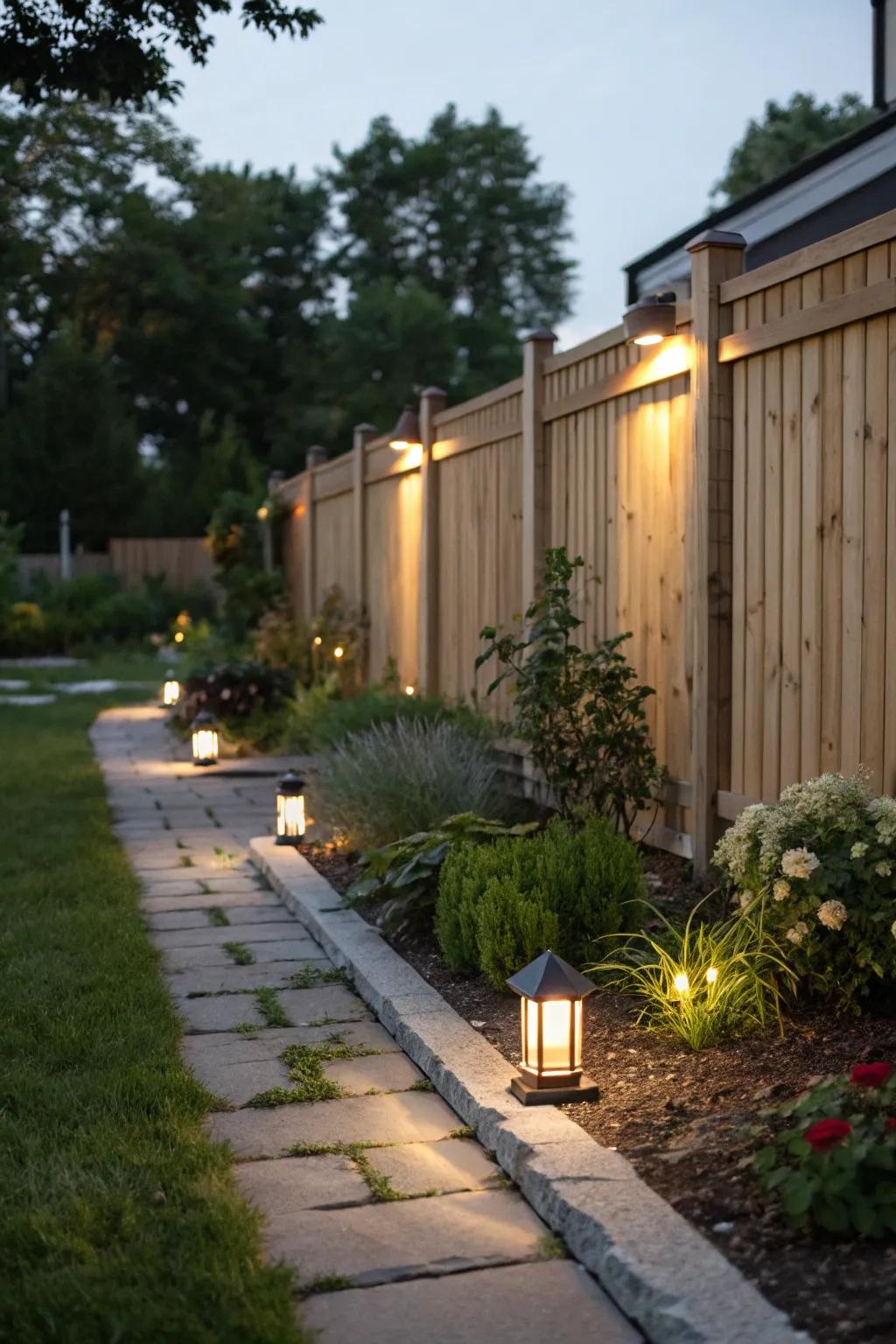Spotlights can highlight the best parts of your garden.