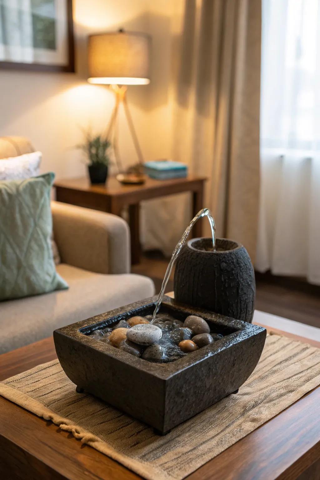 Water features add serenity and movement to your decor.