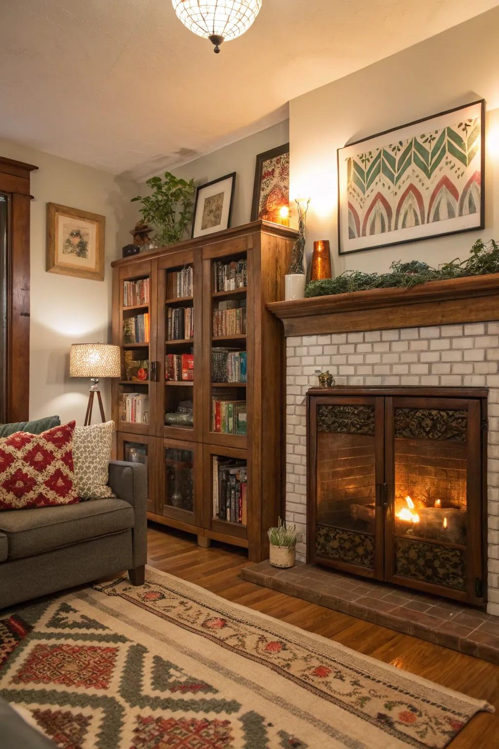 Repurposed vintage items inject charm and personality into your space.