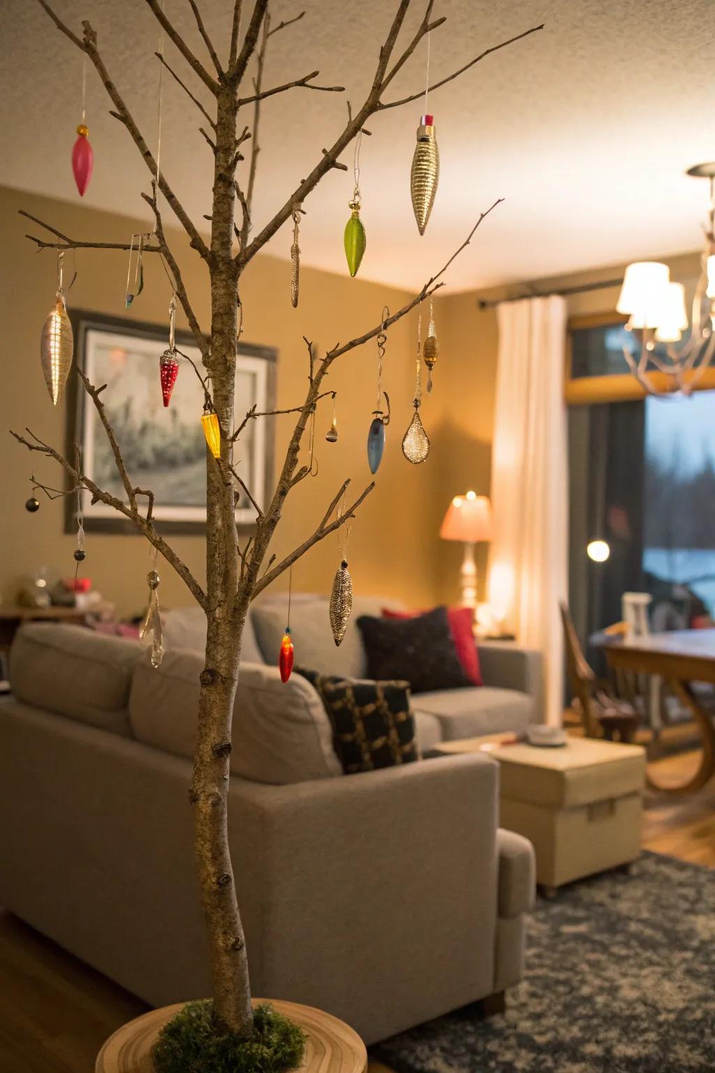 Fishing lures can serve as playful, whimsical embellishments.