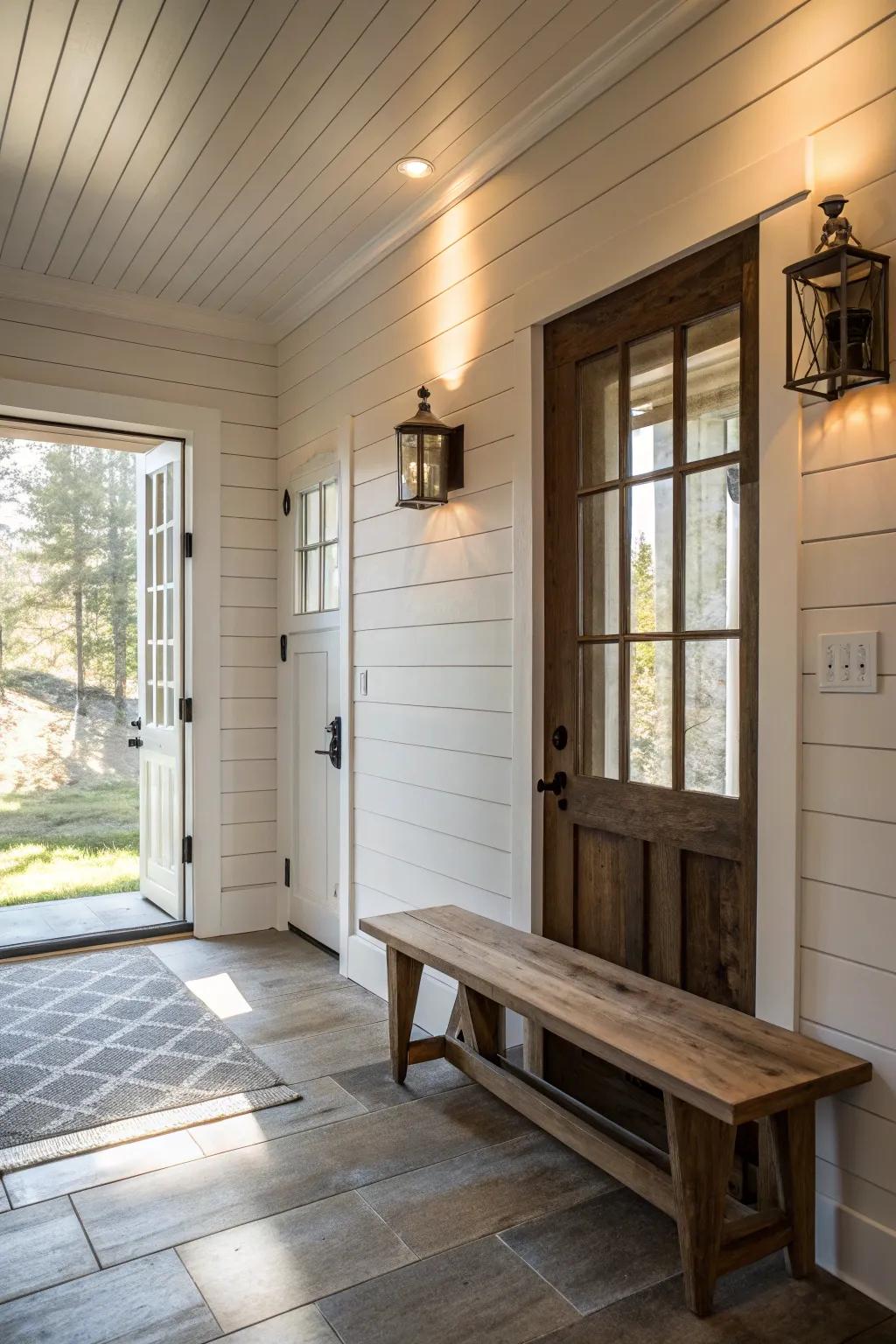 Plank walls offer ageless appeal.