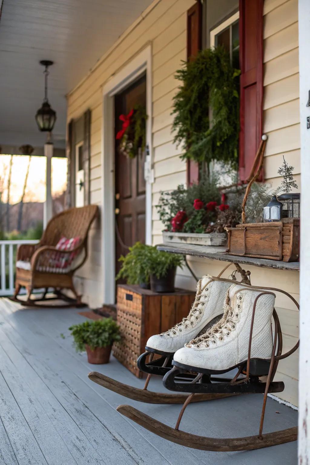 Vintage treasures infuse allure and nostalgia upon your seasonal deck.