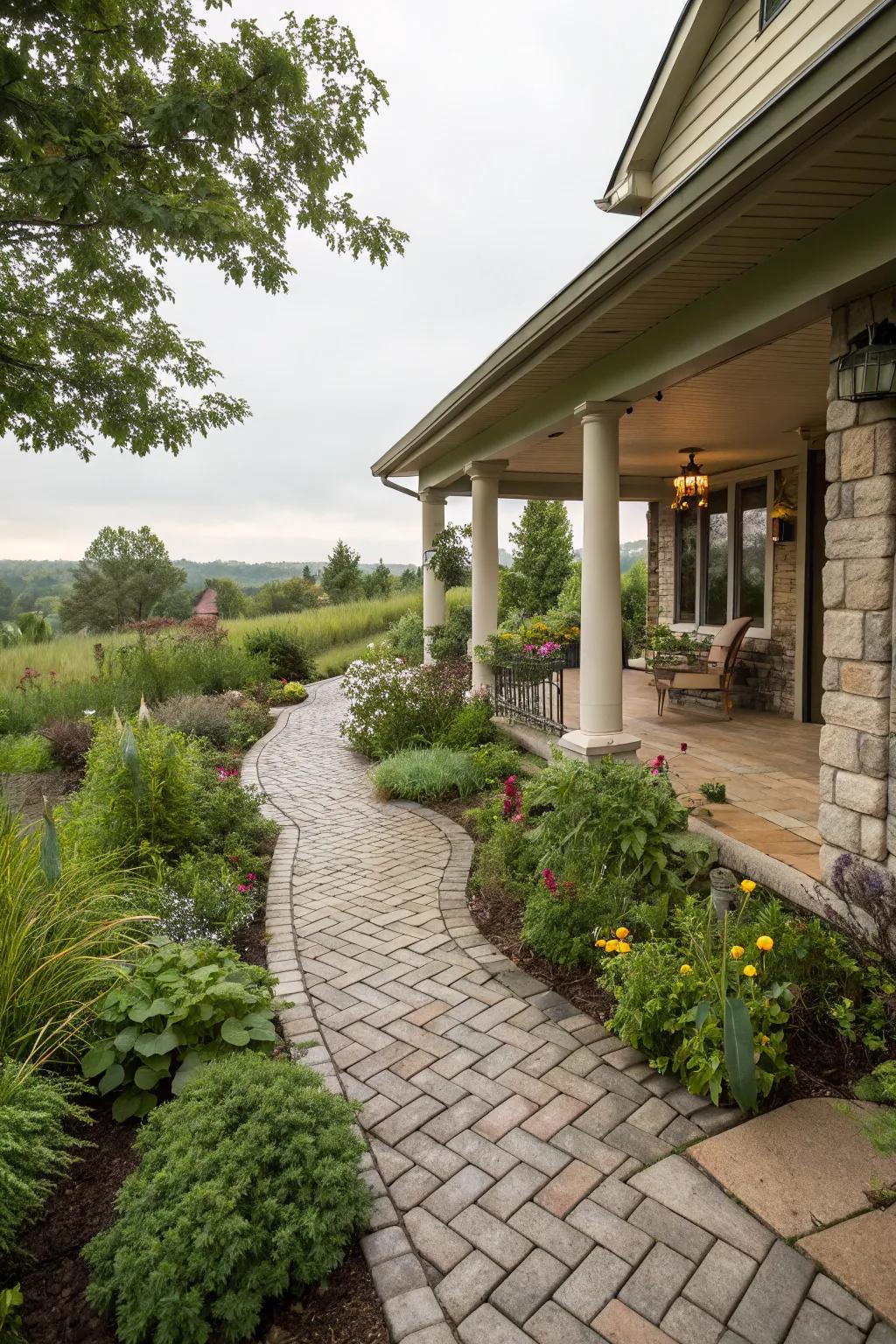 Pervious blocks merge flair with sustainability.