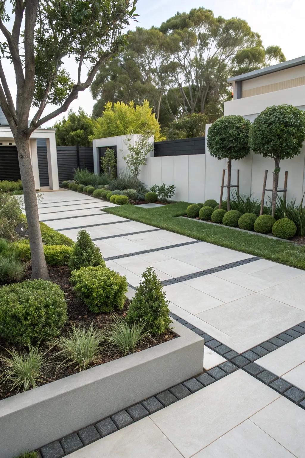 Platinastone pavers deliver a polished and contemporary aesthetic to your path.