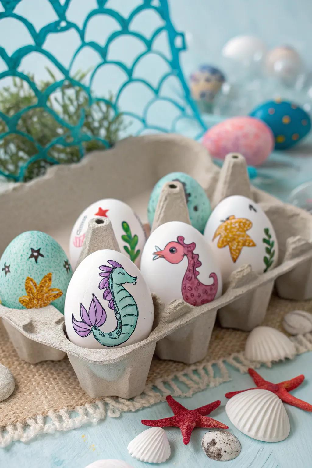 A wonderful under-the-sea egg set.