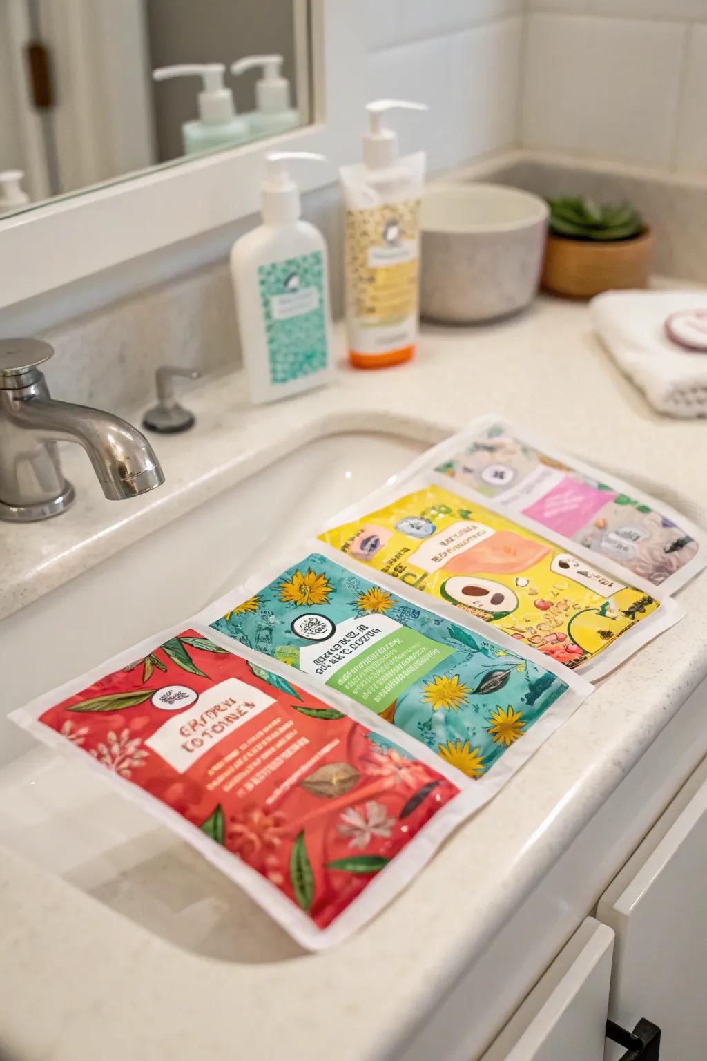 Skin covers provide a revitalizing self-care experience.