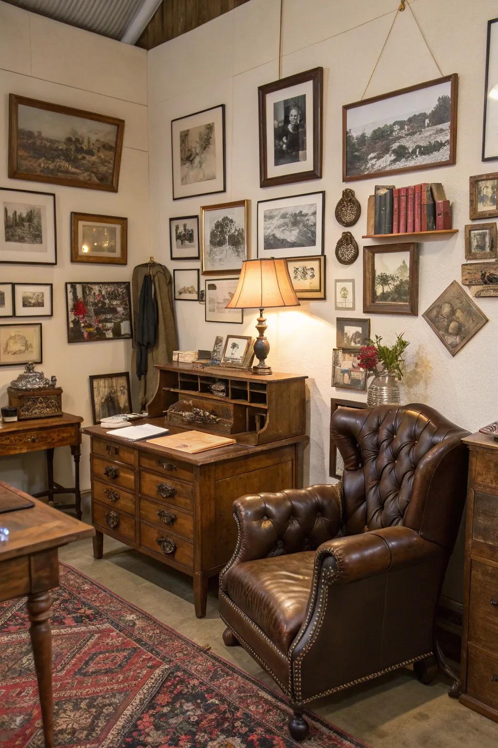 Vintage pieces add character and charm to your room.