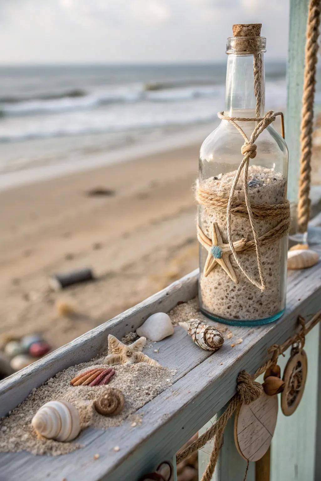 Nautical containers capturing the essence of the seaside.