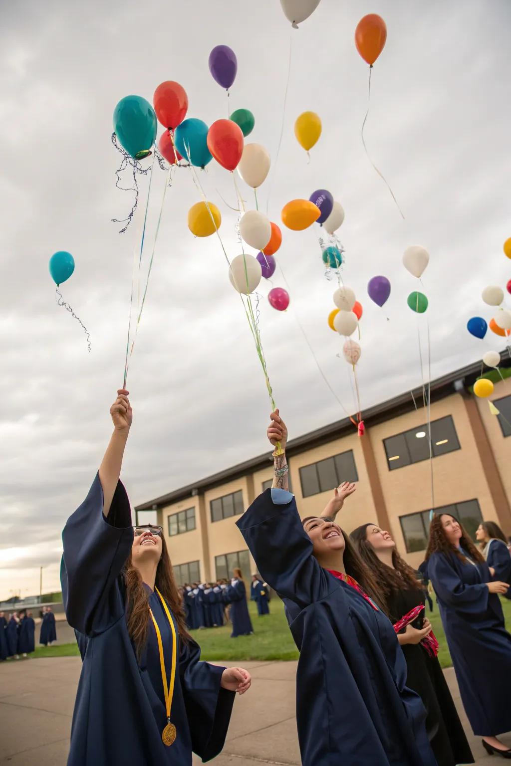 A symbolic balloon release ceremony signifies a new start.