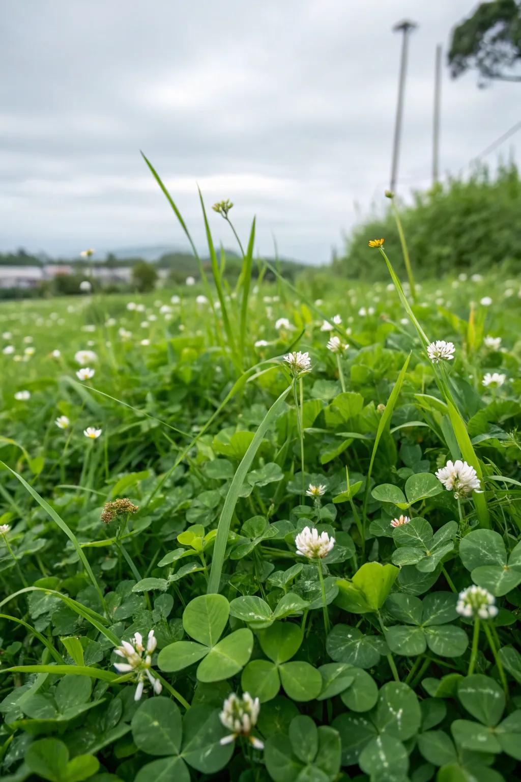 Clover yards are eco-friendly and need little upkeep.