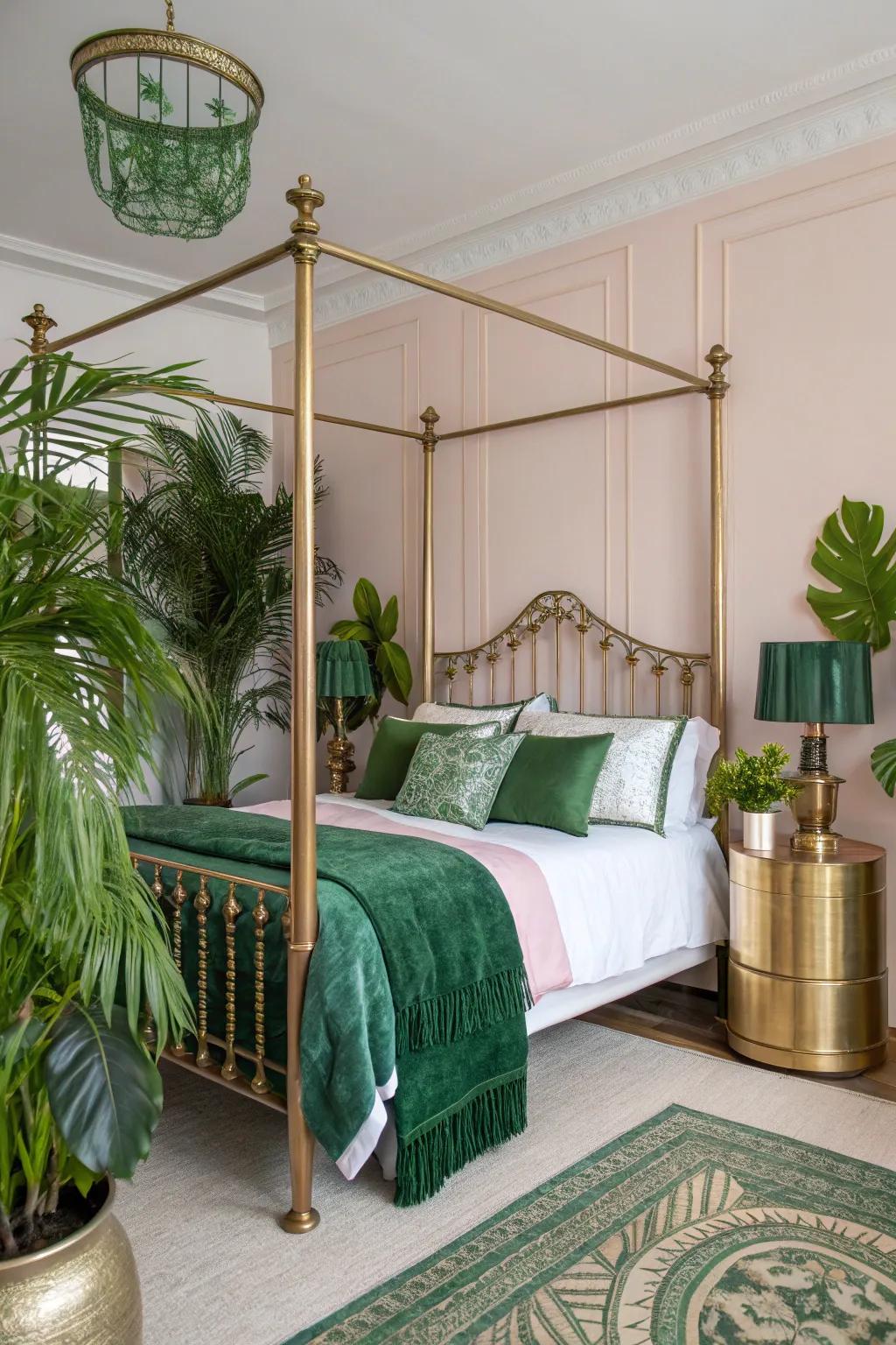 Golden accents add a touch of refinement and luxury.