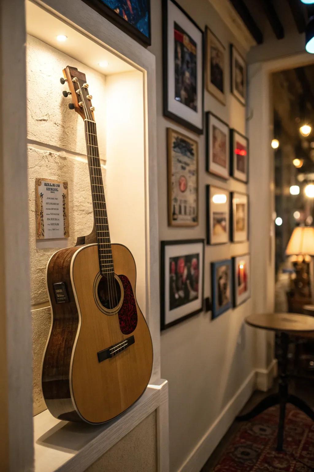Instrument presented within a comfortable niche dimension.