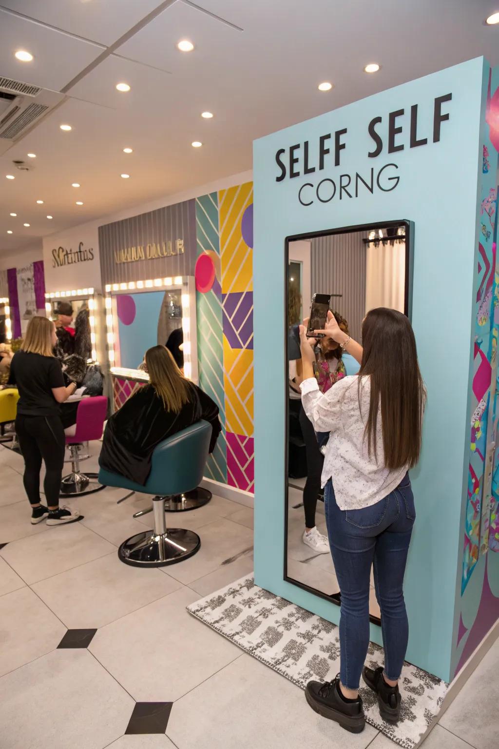 A photo spot can grow your salon's social media presence.