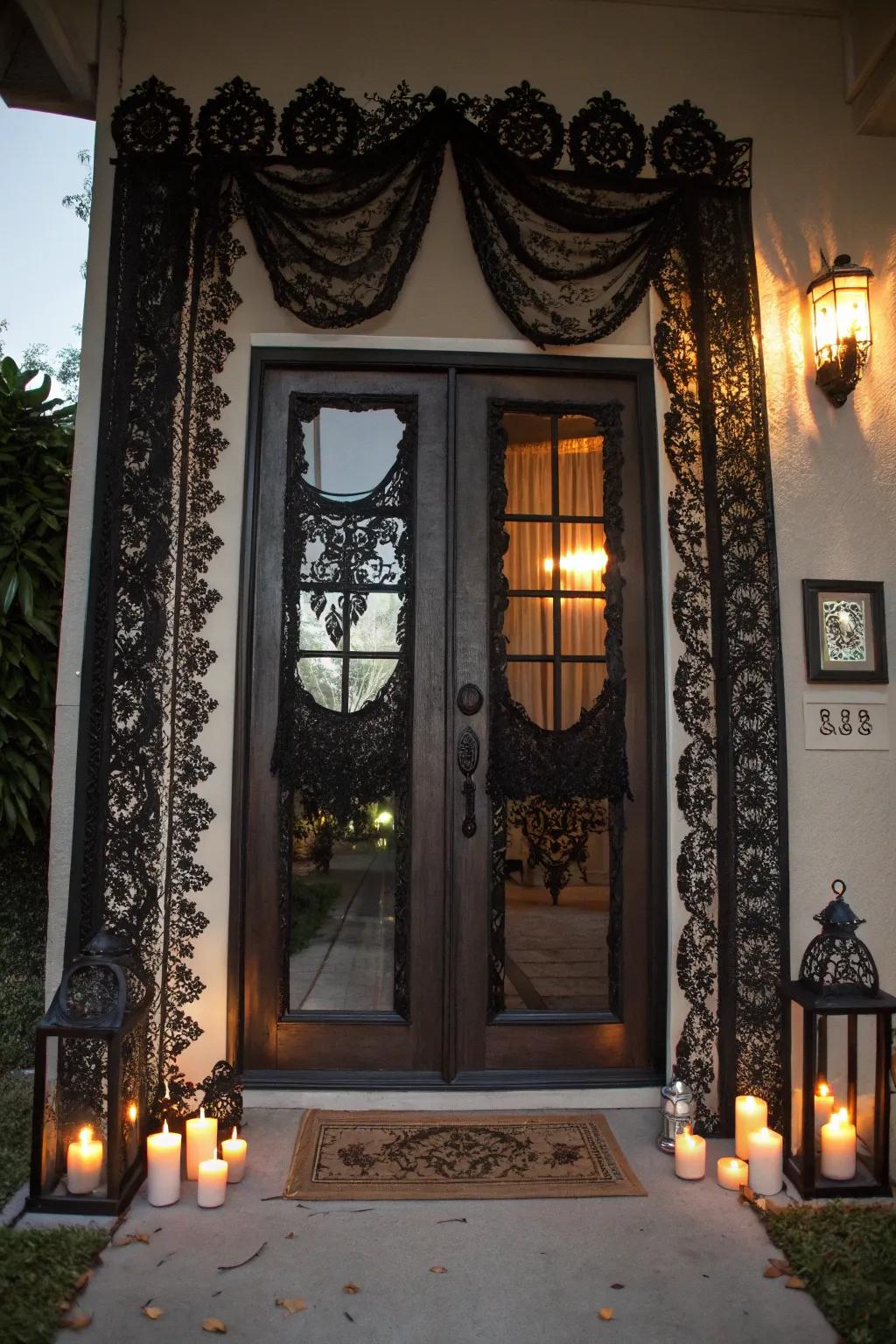 Dark elegance introduces a cultivated element to Halloween décor.