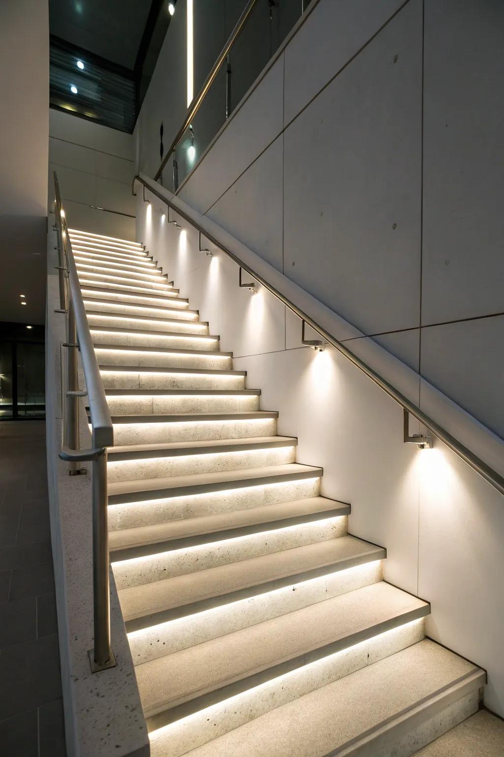 Inset wall lighting providing unobtrusive illumination