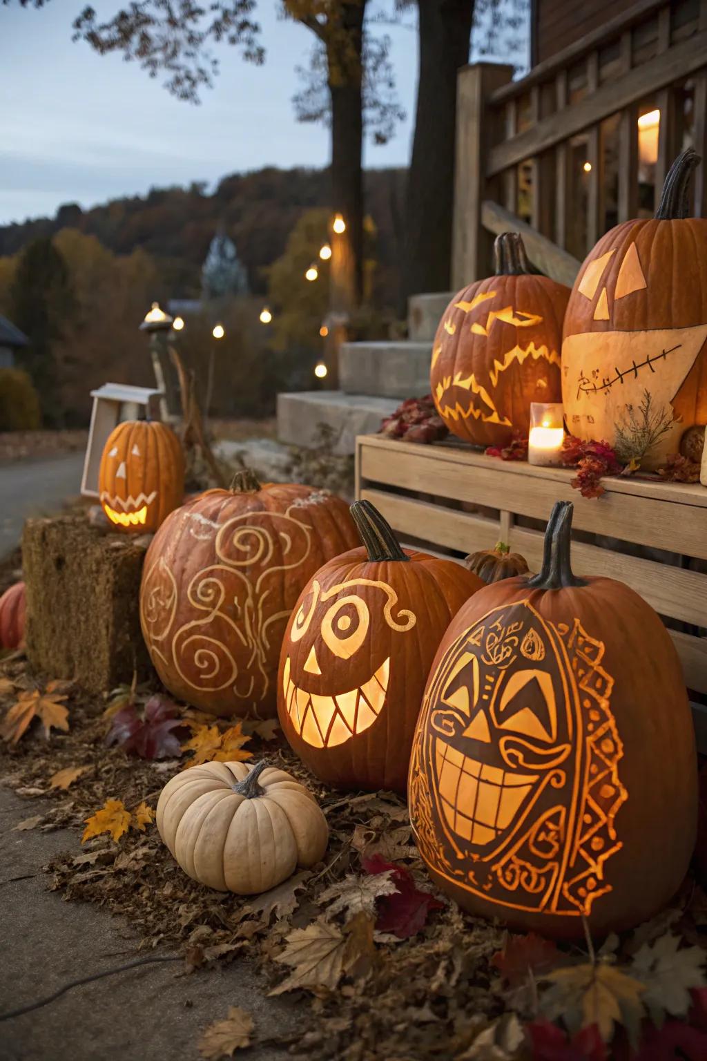 Imaginative carved gourds from an entertaining showdown.