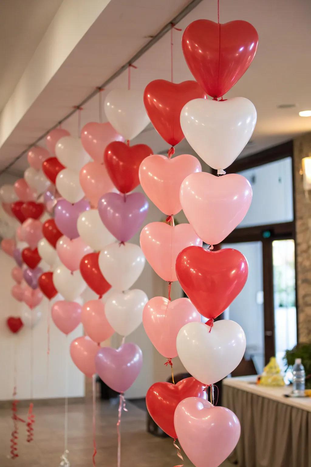 Tiered heart balloon configurations for incorporated profundity.
