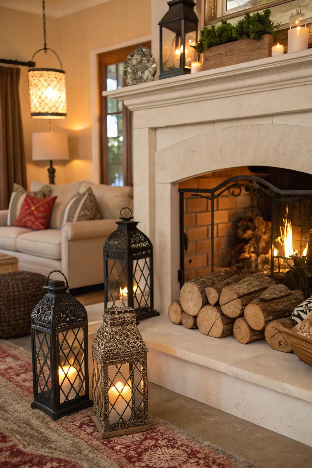 Beacons inject a country-style allure to your fireside.