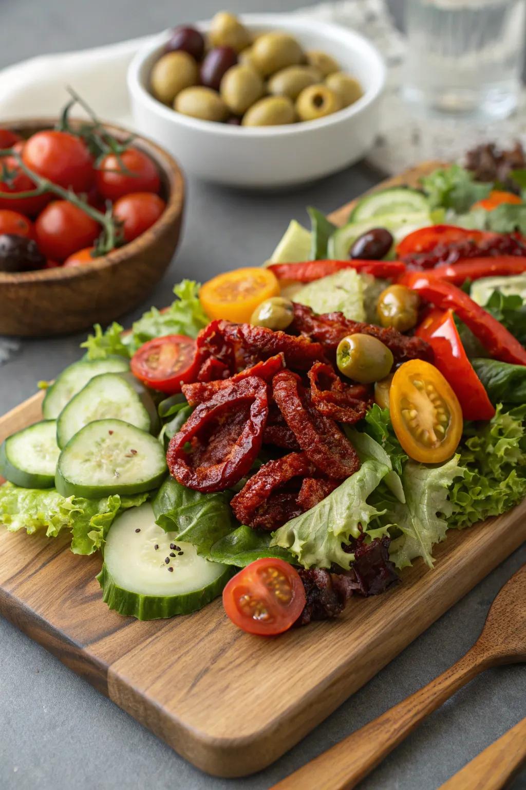 Global tastes to refine your salad station.